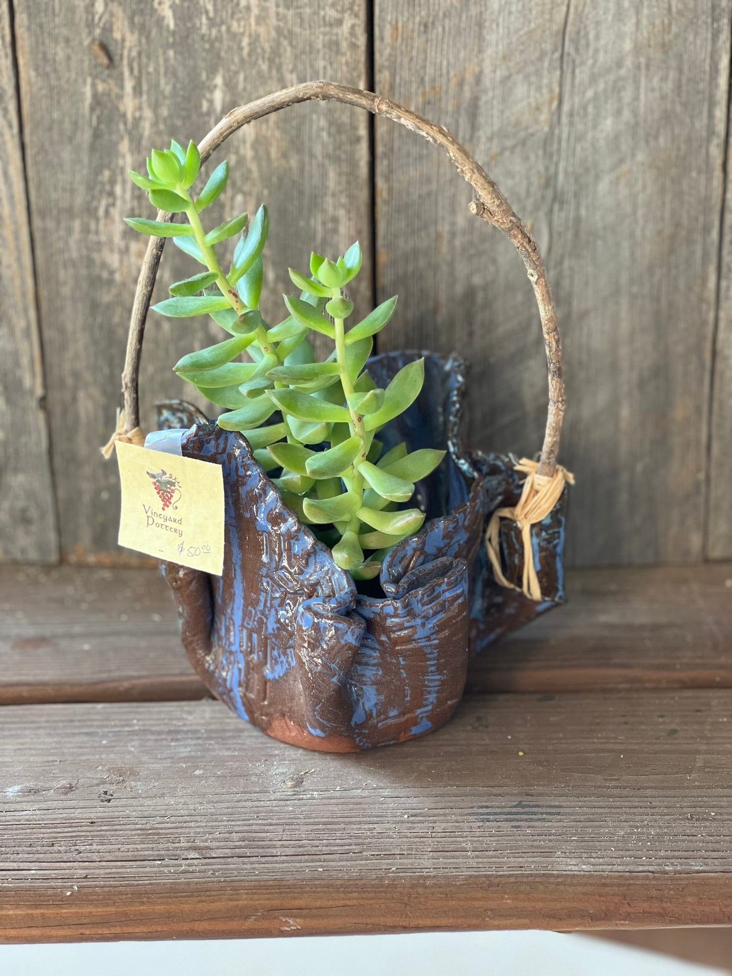 Blue Fold Planter