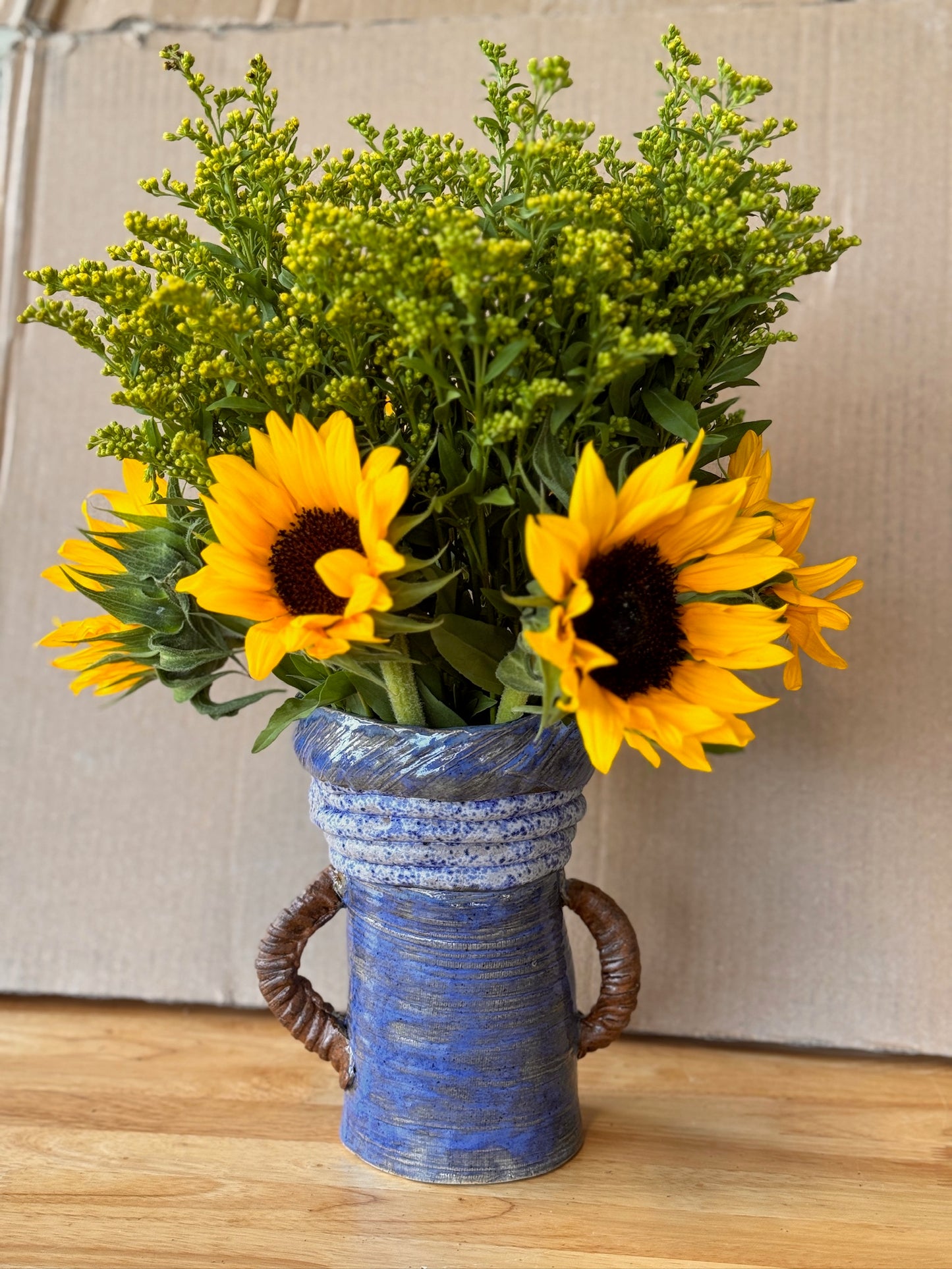 Rustic Playful Vae with handles