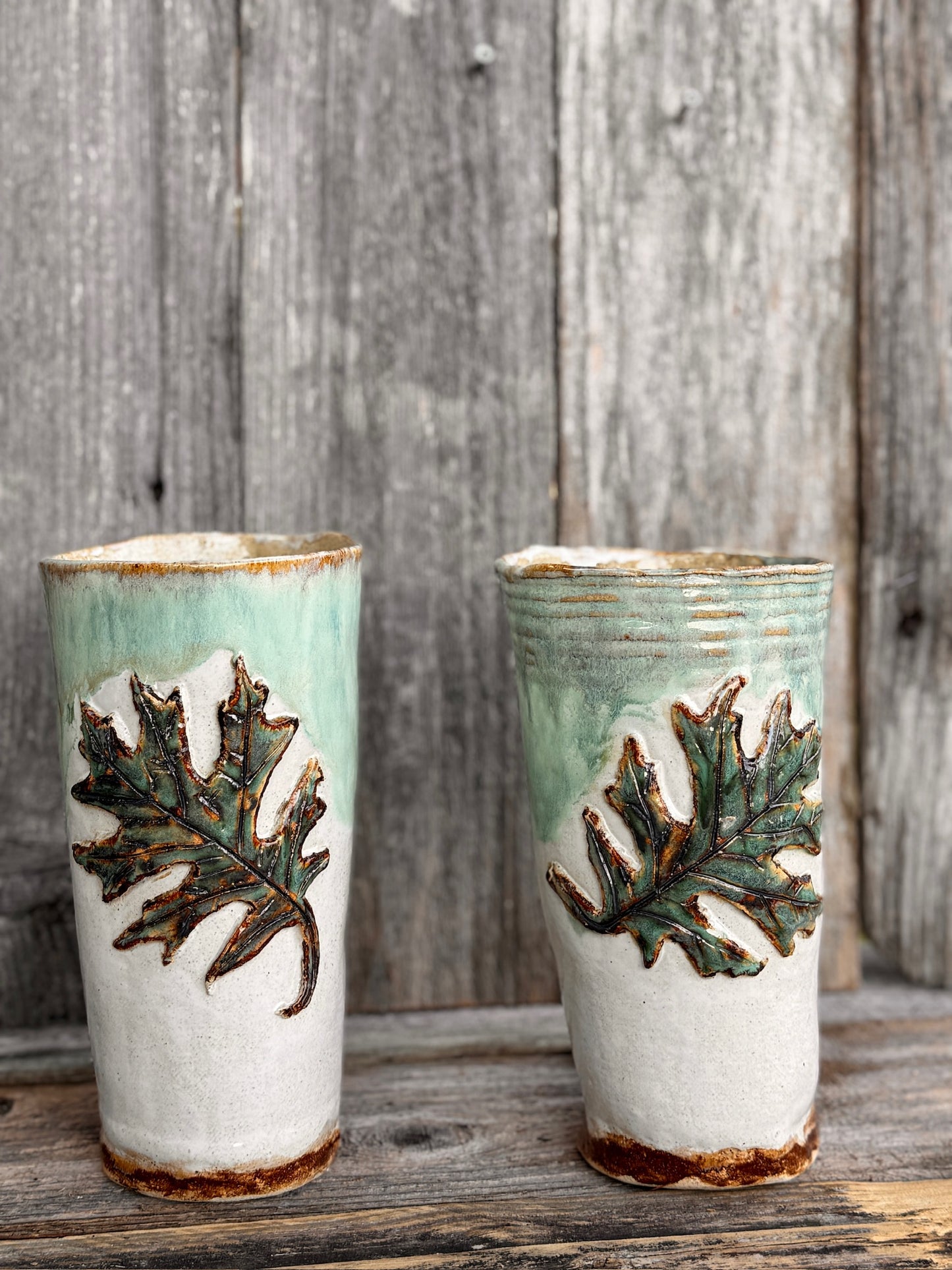 Farmhouse Fall Leaf Vase