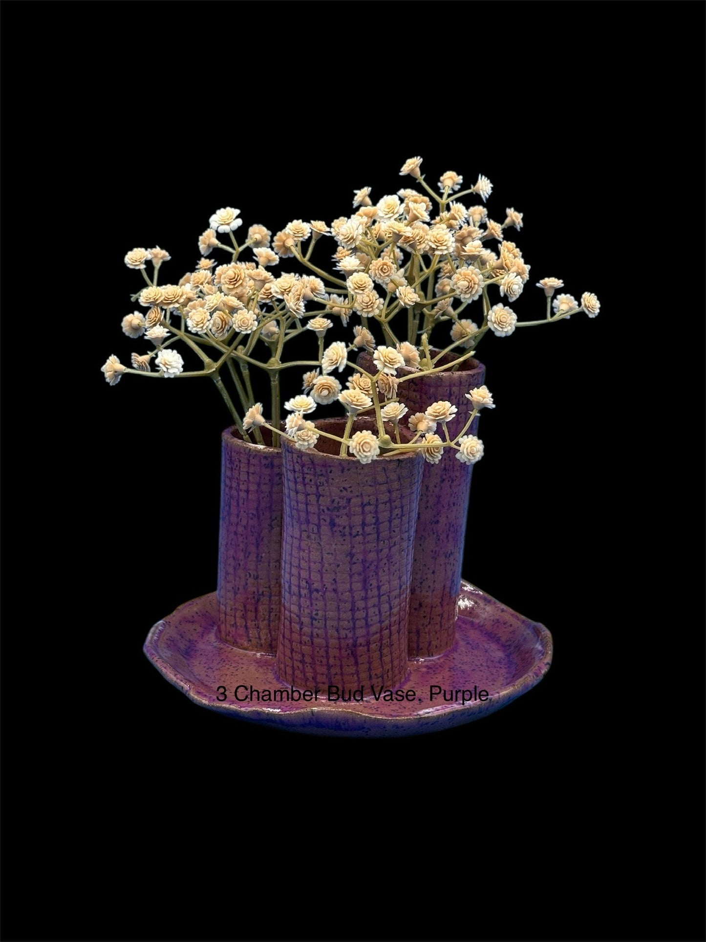 Deep Purple Triple Hole vase