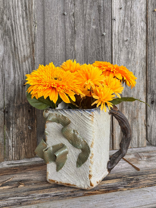 Farm House Two-toned Pitcher Vase