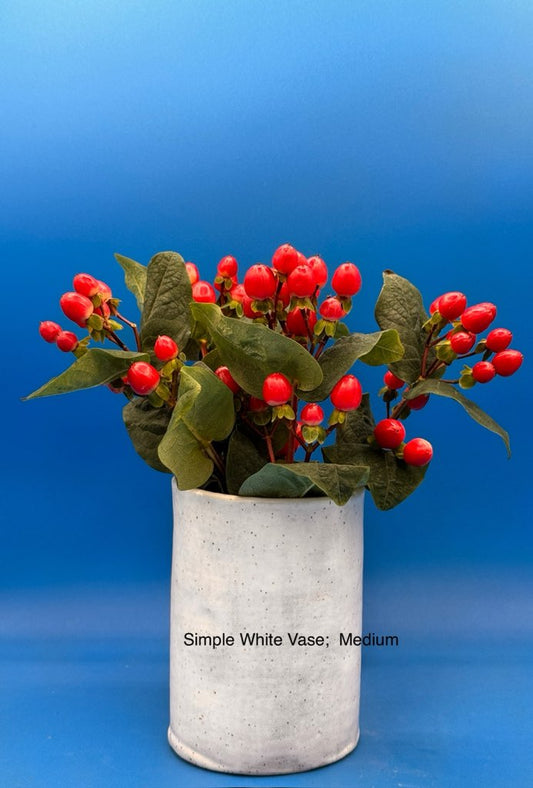 Medium Simple White Vase